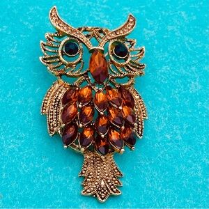 WISE OWL BROOCH PIN